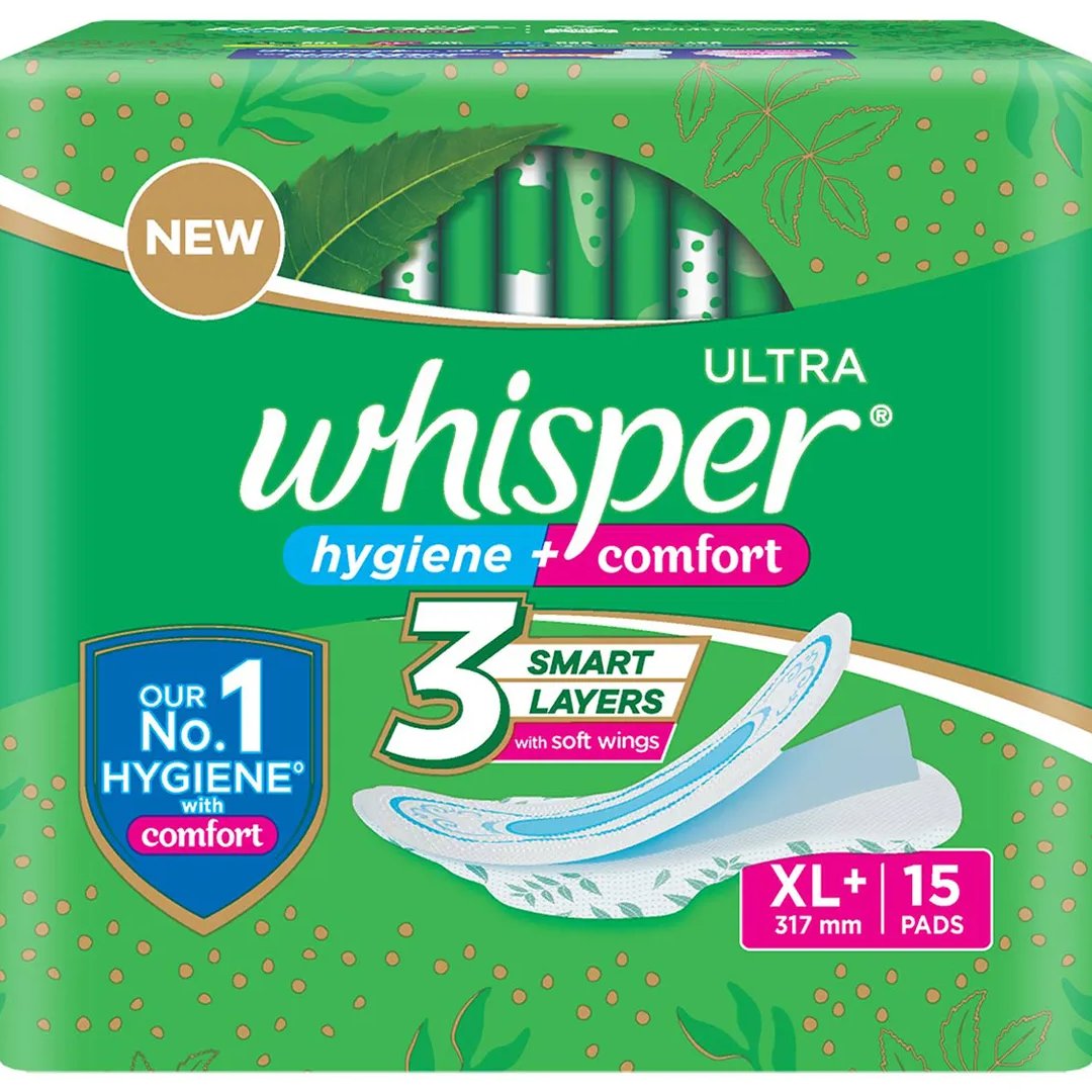 Whisper Ultra Clean Sanitary Pads (XL+ Wings)(15P)