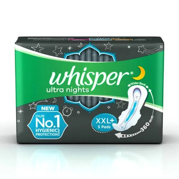 Whisper Ultra Nights Sanitary Pads (XXL+ Wings) (16P)