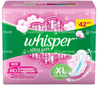 Whisper Ultra Soft Sanitary Pads (XL+ Wings)