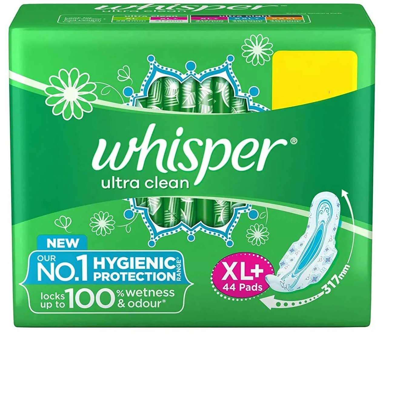 Whisper Ultra Clean Sanitary Pads (XL Wings)