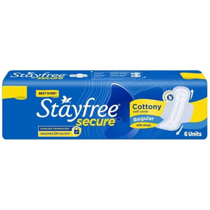 STAYFREE Secure Dry Wings Regular 6 Pads