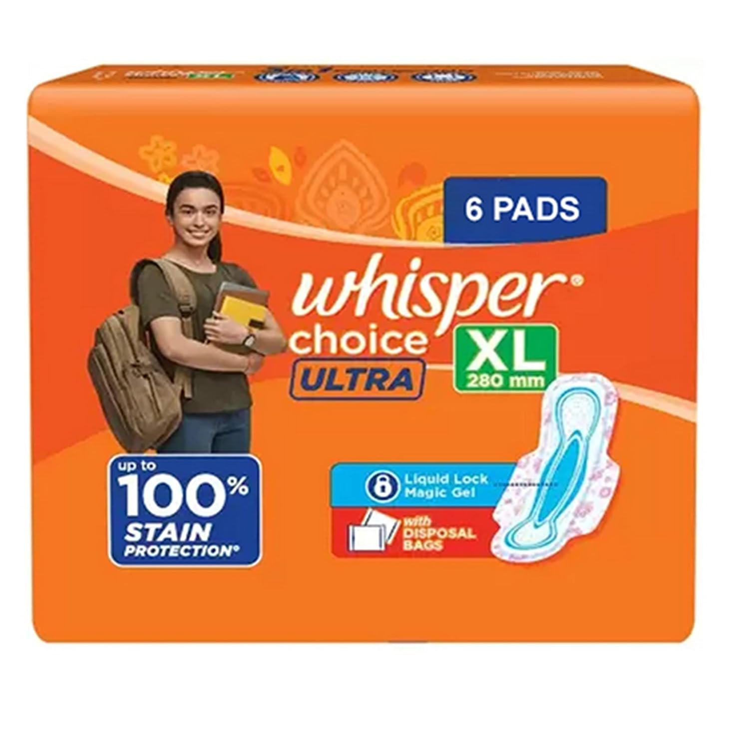 Whisper Choice Ultra Sanitary Pads XL