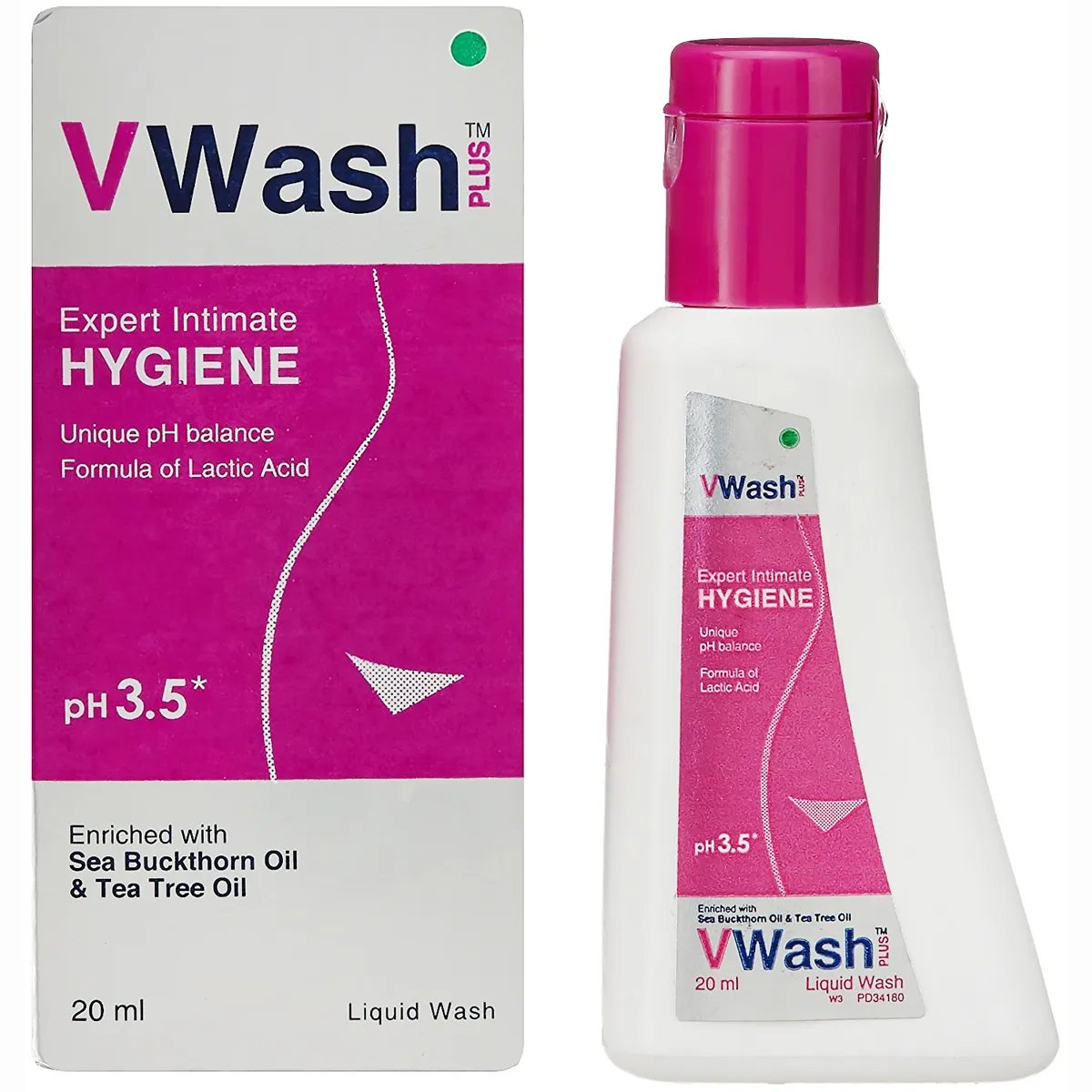 VWash Plus Expert Intimate Hygiene Wash, 20 ml