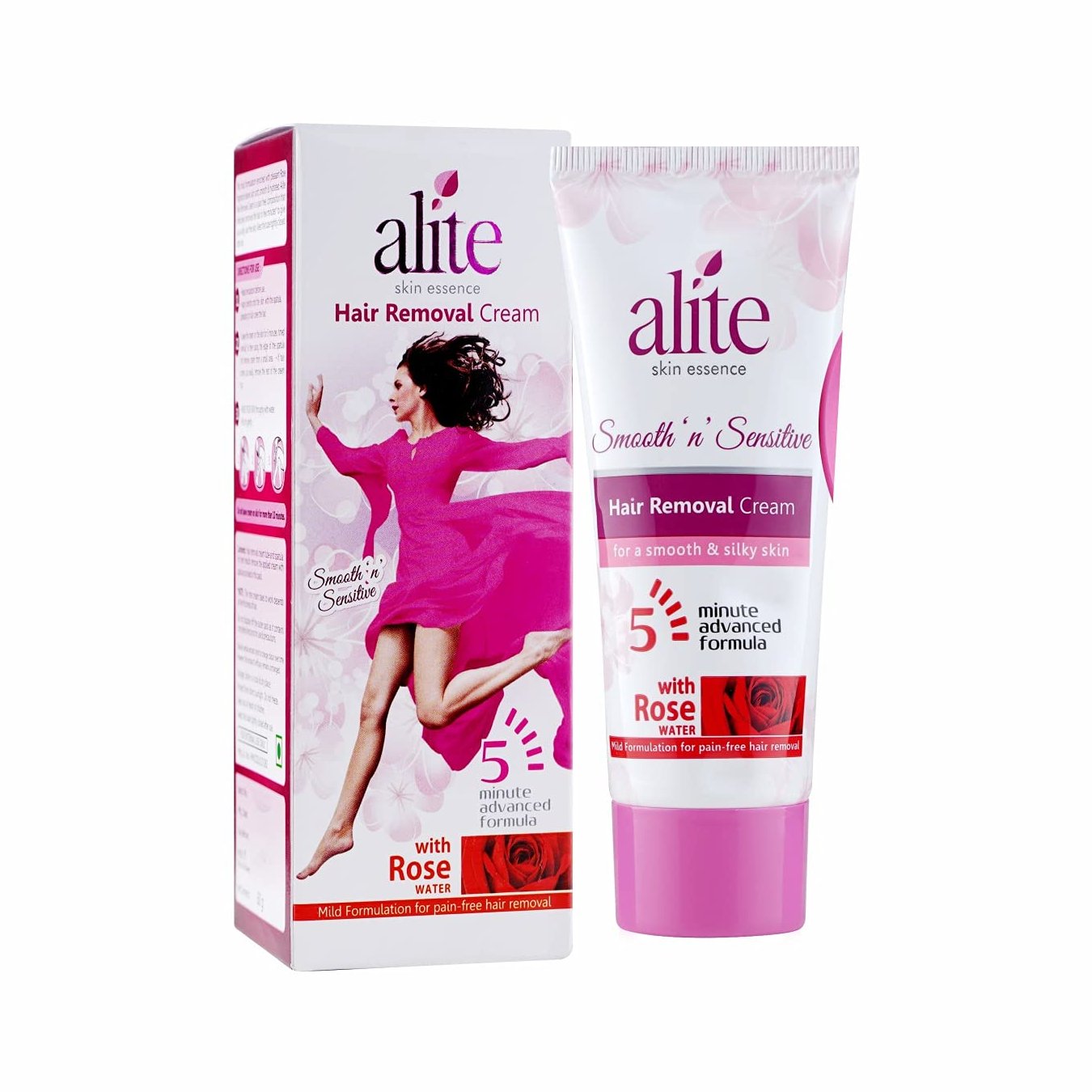 Alite Hair Removal Cream For Women Enriched With Rose Water-Aloe Vera-Cocoa Butter & Shea Butter-60gm||Suitable For Legs