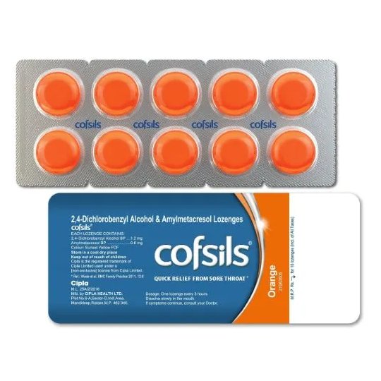 Cofsils Lozenges - Orange 10's