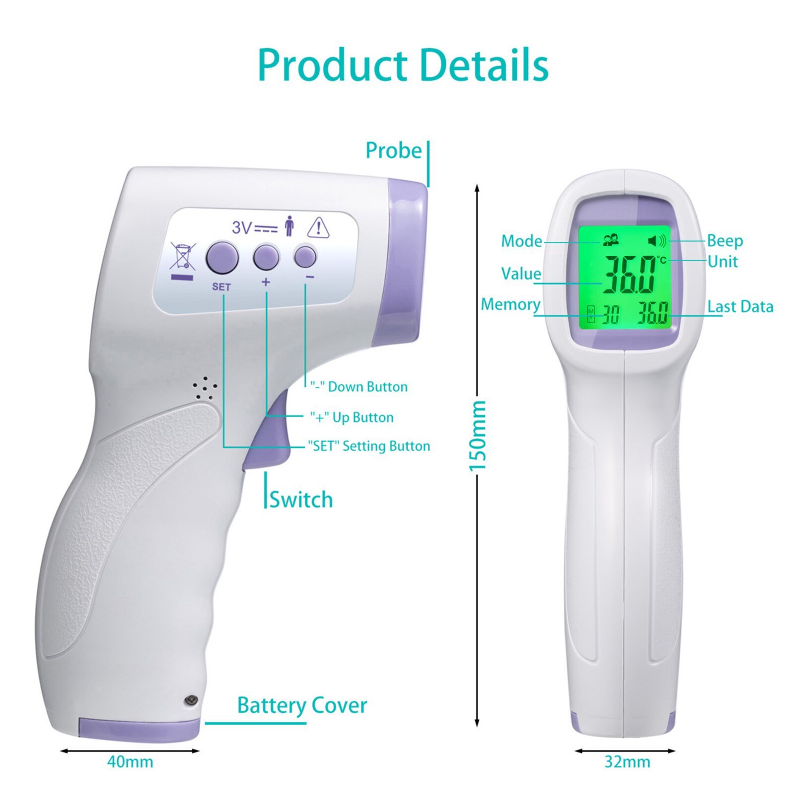 Primacheck  Non Contact Infrared Thermometer 1 PC