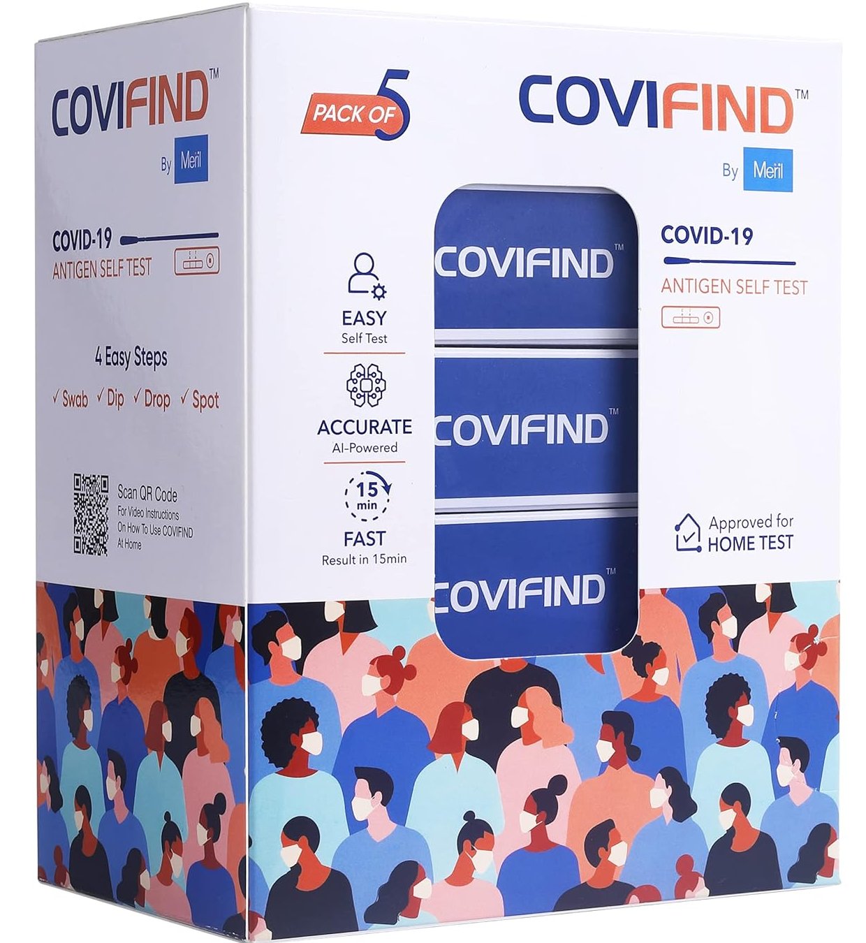 Covifind Covid-19 Rapid Antigen and Covid Test Kit- ICMR Approved for Home Use