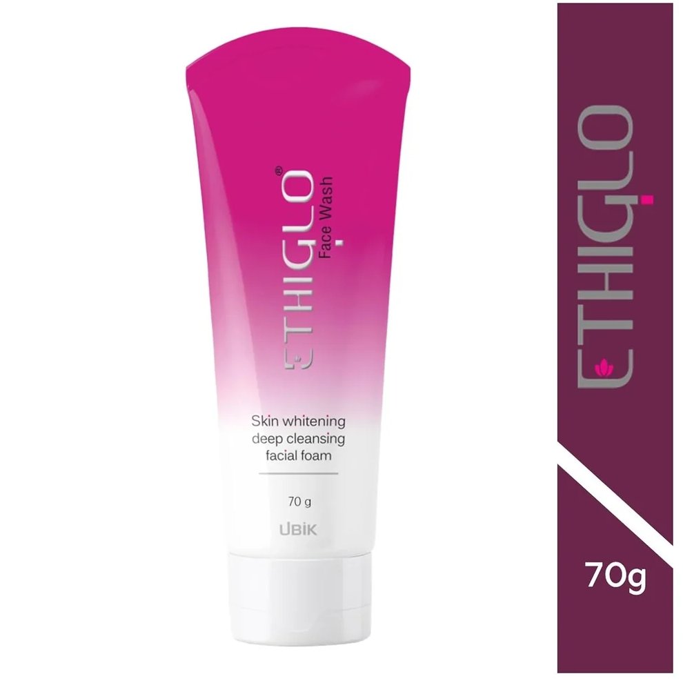 Ethiglo Face Wash 70 ml | Deep Cleansing Facial Foam | Promotes Skin Whitening | Gives Soft & Glowing Skin | For Normal