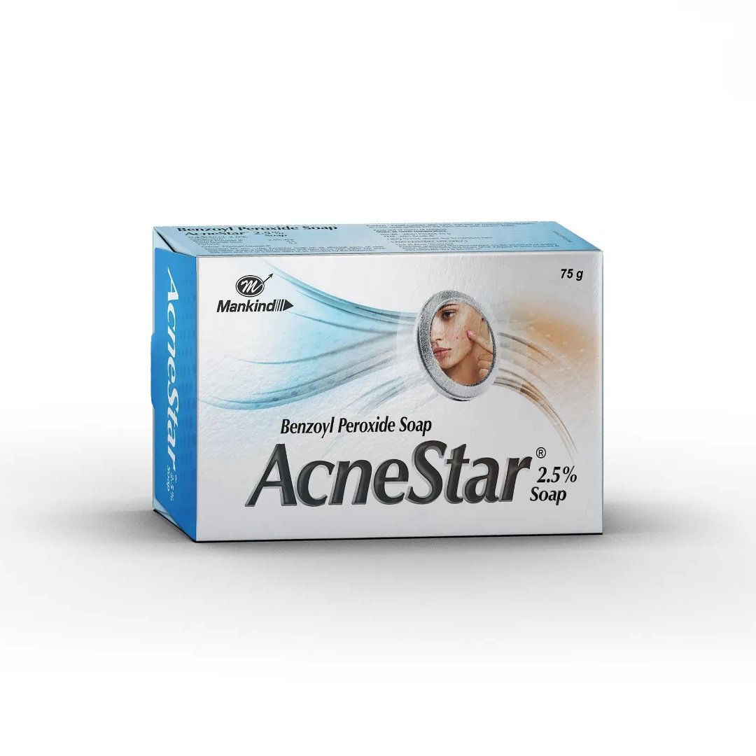 Acnestar Soap 75 gm | Benzoyl Peroxide | For Acne Treatment