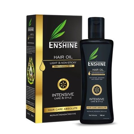 Enshine Hair Oil 100ml,Hair Oil for Hair Growth & Hair Fall Control with Rich Blend of 21 Herbal Oils|Light & Non-Sticky