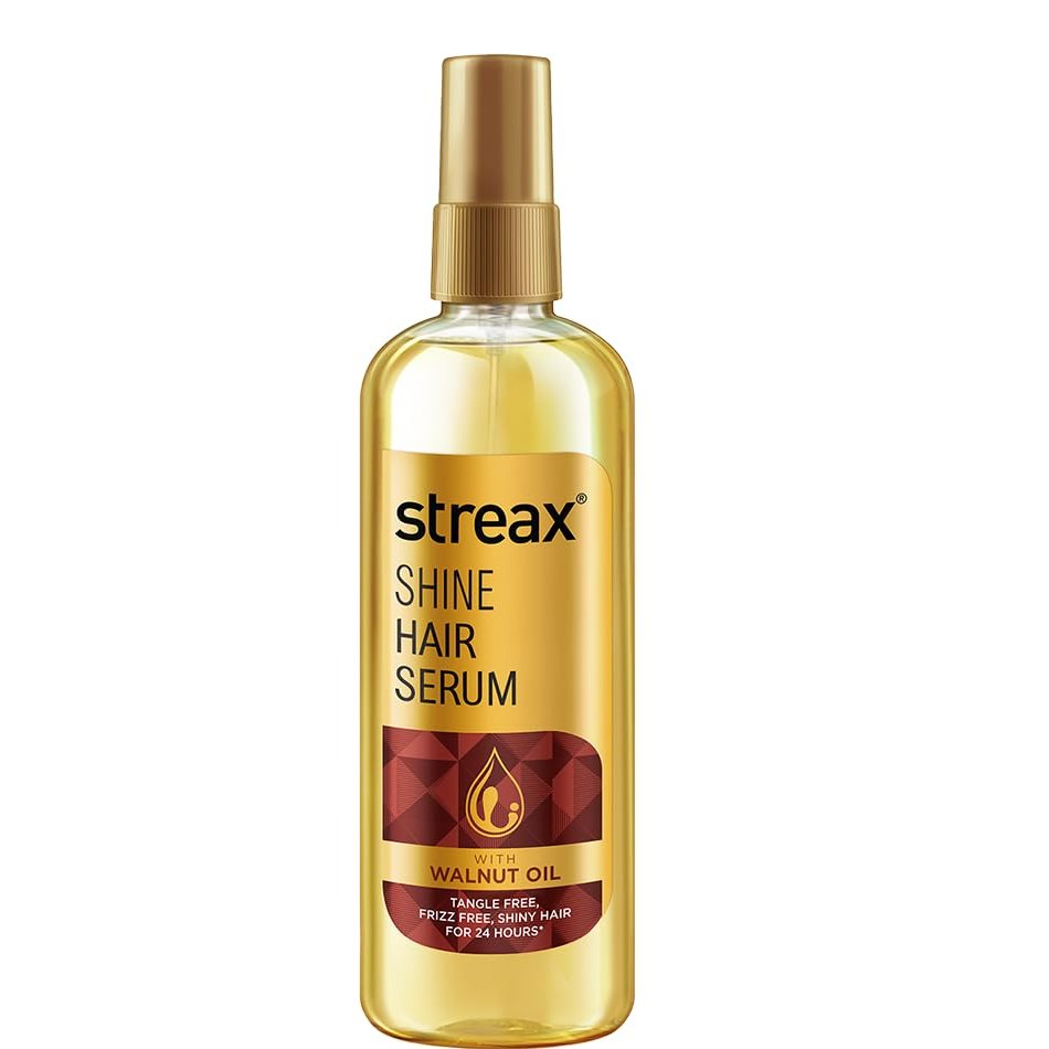 Streax Hair Serum 125ml, Vitalized with Walnut Oil, For Hair Smoothening & Shine, For Dry & Frizzy Hair