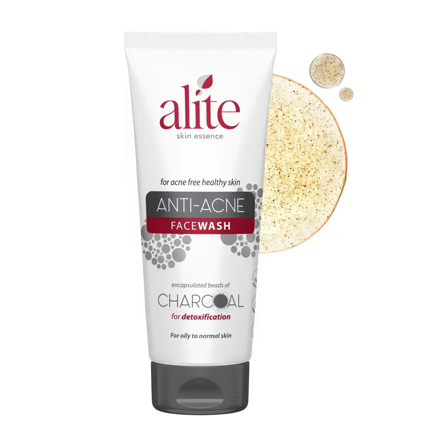 Alite Anti-Acne Charcoal Face Wash Pack of 1 with Encapsulated Charcoal to Detoxifying Skin |Oily to Normal Skin|Daily U