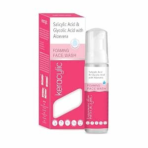 Leeford Keracylic Foaming Face Wash for Men & Women Pack of 1 (60ml) with 1% Salicylic & Glycolic Acid,Aloevera|Ideal fo
