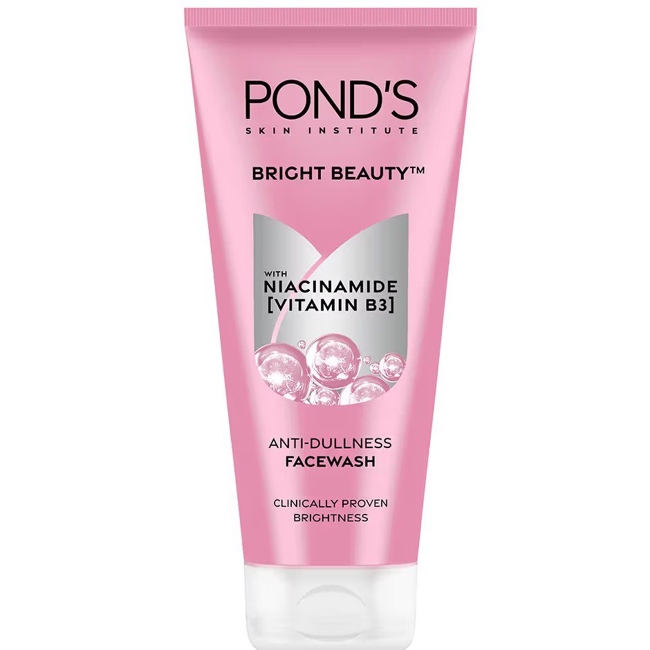Ponds Bright Beauty Facewash with Niacinamide, For Glass Skin-like Shine, 50 g Tube