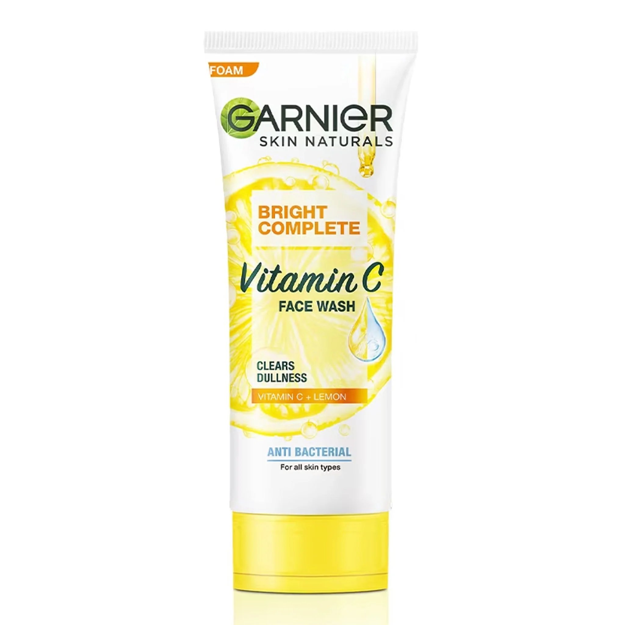 Garnier Skin Naturals Bright Complete Vitamin C Face Wash - Vitamin C Face Wash For Brighter and Glowing Skin - Daily Cl