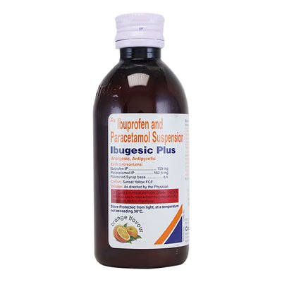 Ibugesic Plus Orange Flavour Suspension 100Ml
