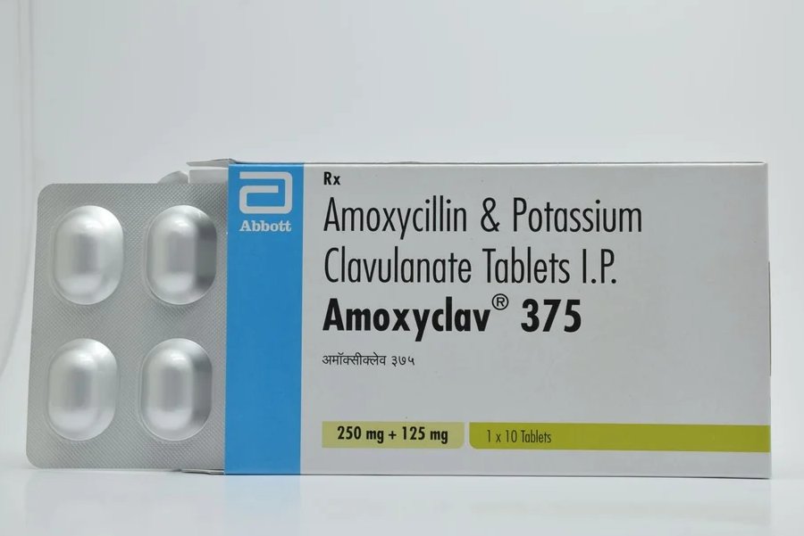 Amoxyclav 375mg Strip Of 10 Tablets