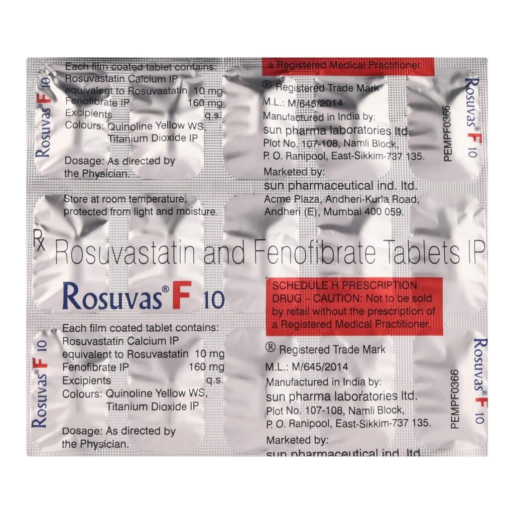 Rosuvas F 10mg Strip Of 15 Tablets
